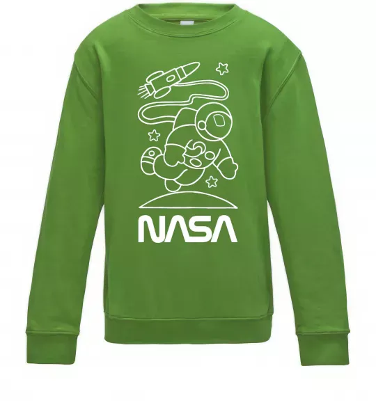 Дитячий світшот Nasa білий Лаймовий фото