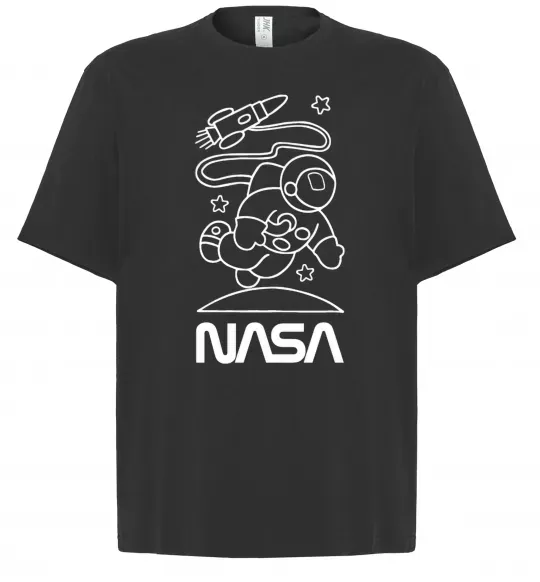Футболка Оверсайз Nasa білий Черный фото