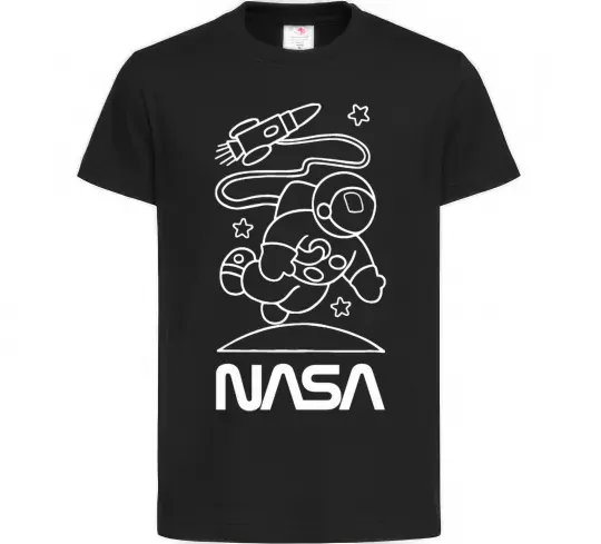 Дитяча футболка Nasa білий Чорний фото