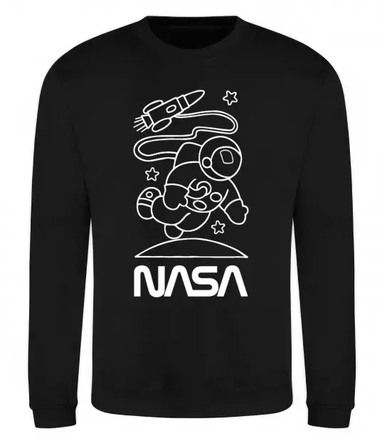 Свитшот Nasa білий Черный фото