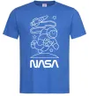 Мужская футболка Nasa білий Ярко-синий Мужская футболка Nasa білий Ярко-синий фото
