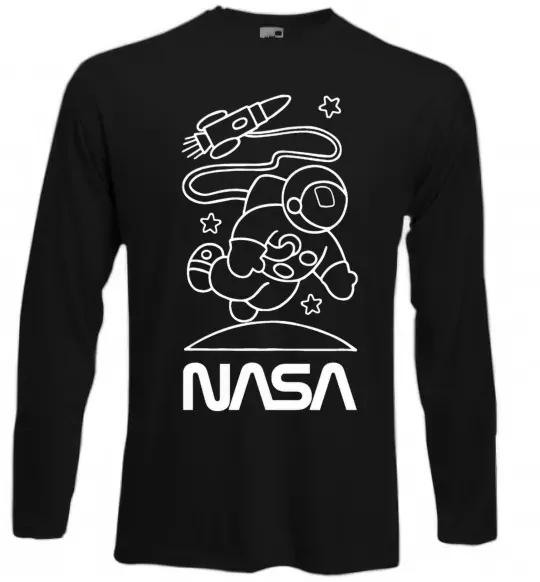 Лонгслив Nasa білий Черный фото
