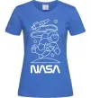 Женская футболка Nasa білий Ярко-синий фото