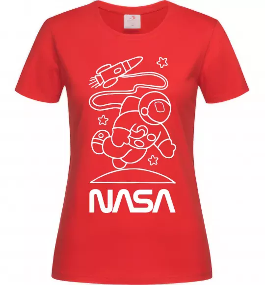 Женская футболка Nasa білий Красный фото