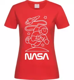 Женская футболка Nasa білий Красный фото