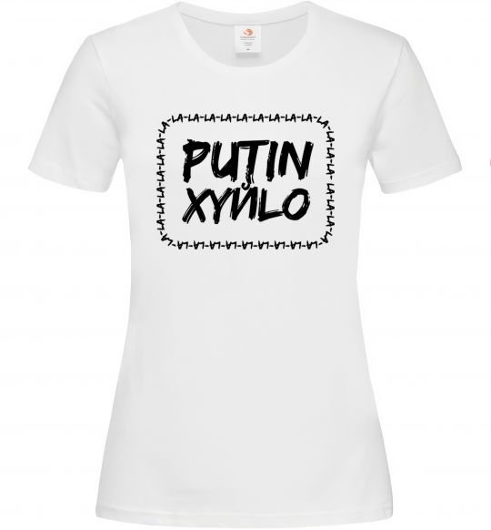 Женская футболка Putin xyйlo Белый фото