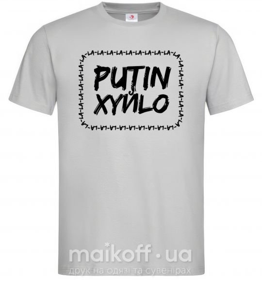 Мужская футболка Putin xyйlo Серый фото