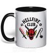 Чашка з кольоровою ручкою Hellfire Club Чорний фото