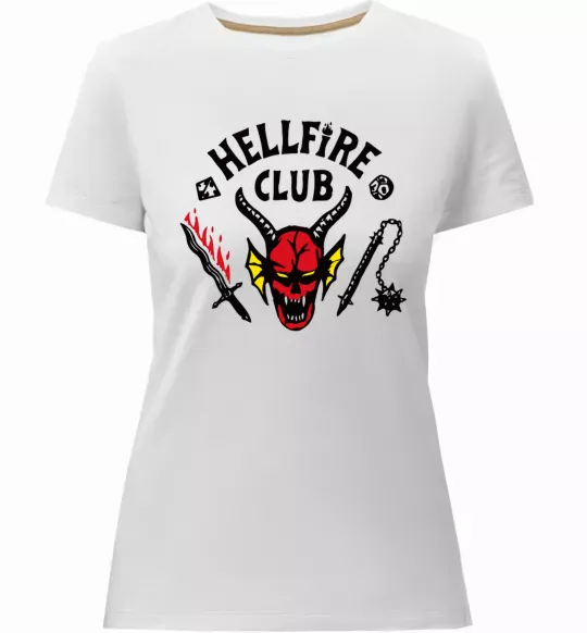 Женская премиум футболка Hellfire Club Белый фото