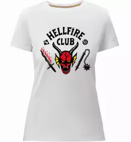 Женская премиум футболка Stranger things ABCD Черный фото