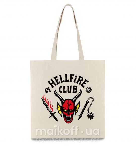 Еко-сумка Hellfire Club Бежевий фото