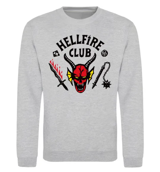 Світшот Hellfire Club Сірий меланж фото