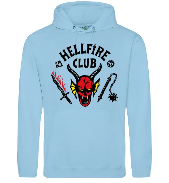 Чоловіча толстовка (худі) Hellfire Club Блакитний фото