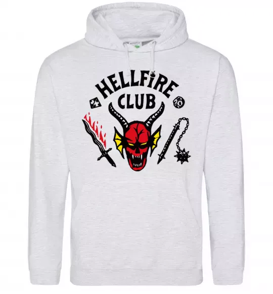 Женская толстовка (худи) Hellfire Club Серый меланж фото