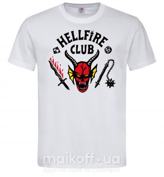 Чоловіча футболка Hellfire Club Білий фото