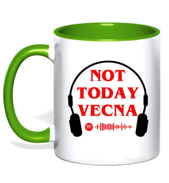 Чашка з кольоровою ручкою Stranger Things Vecna Лаймовий фото