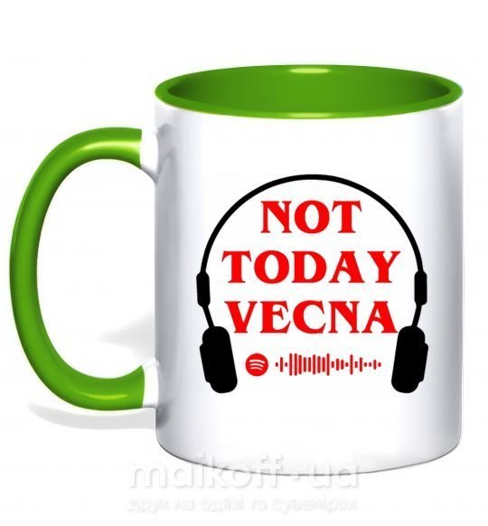 Чашка з кольоровою ручкою Stranger Things Vecna Зелений фото