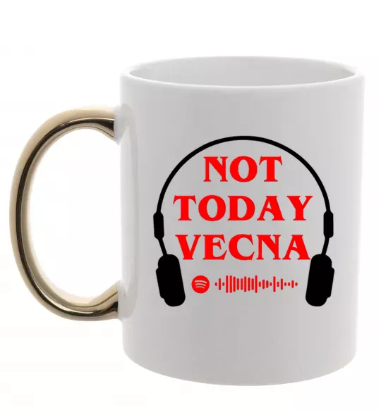 Чашка з кольоровою ручкою Stranger Things Vecna Золото фото