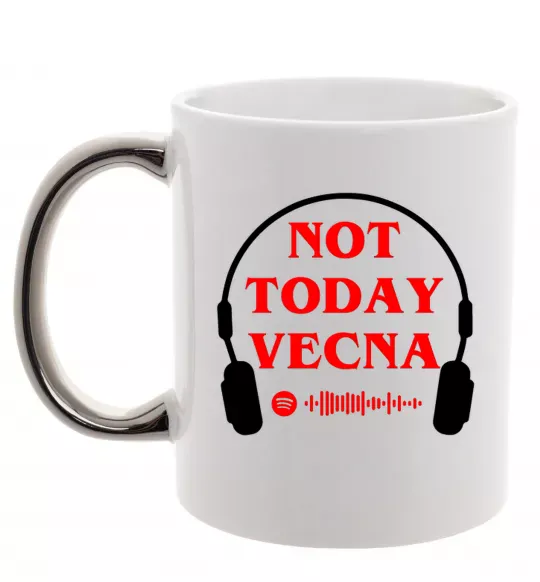 Чашка з кольоровою ручкою Stranger Things Vecna Срібло фото