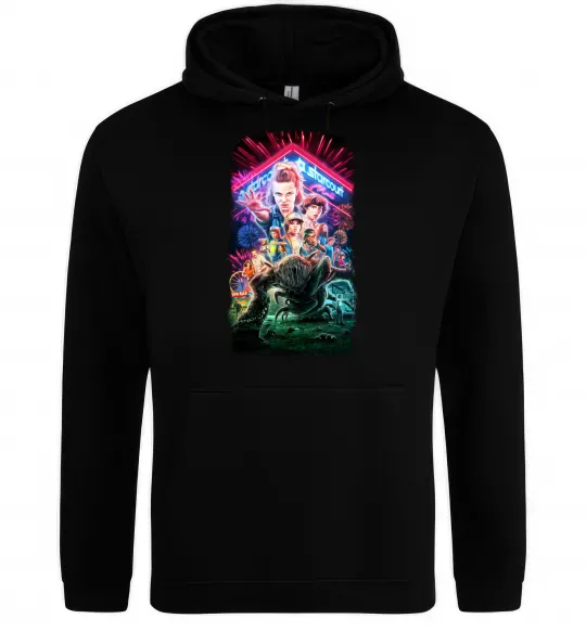 Мужская толстовка (худи) Stranger Things Starcourt Mall Черный фото