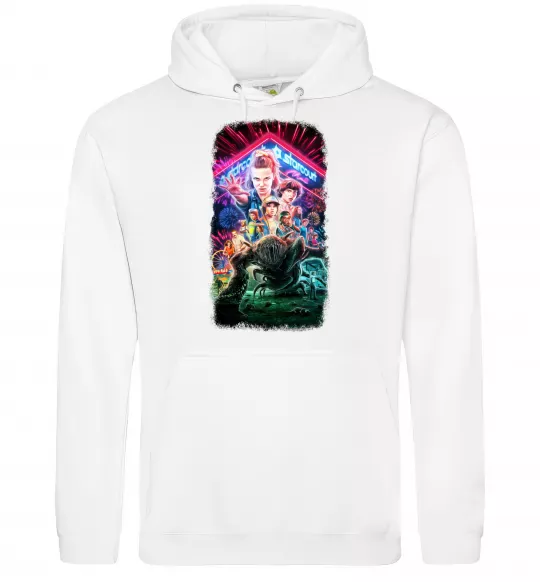 Мужская толстовка (худи) Stranger Things Starcourt Mall Белый фото