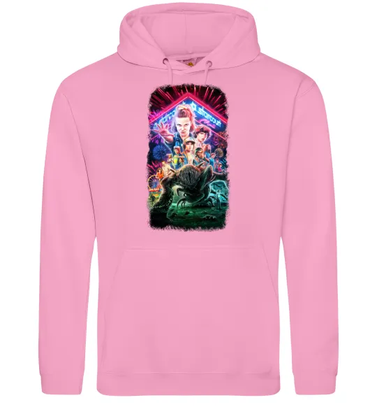 Женская толстовка (худи) Stranger Things Starcourt Mall Розовый фото