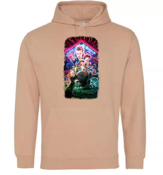 Женская толстовка (худи) Stranger Things Starcourt Mall Песочный фото