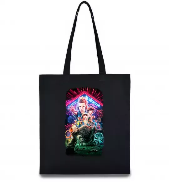 Эко-сумка Stranger Things Starcourt Mall Черный фото