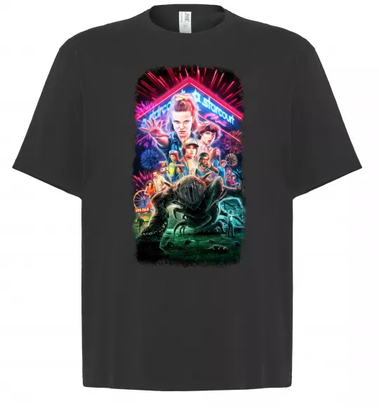 Футболка Оверсайз Stranger Things Starcourt Mall Черный фото