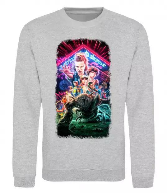 Свитшот Stranger Things Starcourt Mall Серый меланж фото