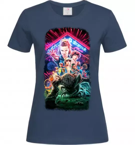 Жіноча футболка Stranger Things Starcourt Mall Темно-синій фото