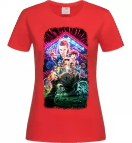 Женская футболка Stranger things ABCD Черный фото