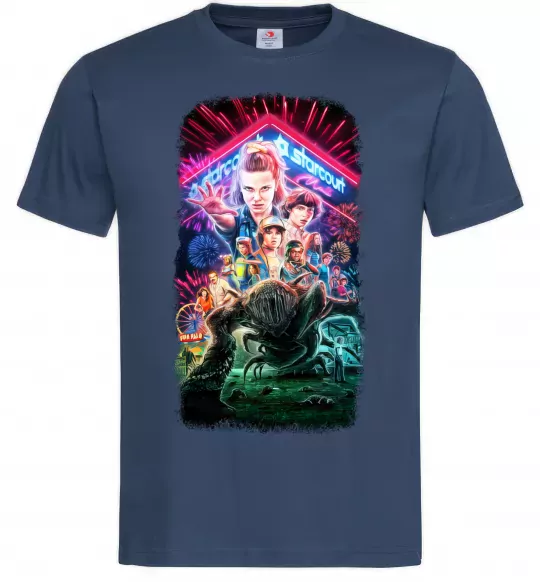 Мужская футболка Stranger Things Starcourt Mall Темно-синий фото