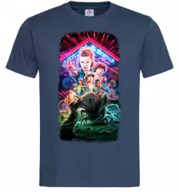 Мужская футболка Stranger things ABCD Черный фото