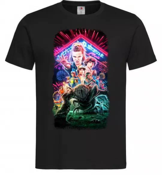 Мужская футболка Stranger Things Starcourt Mall Черный фото