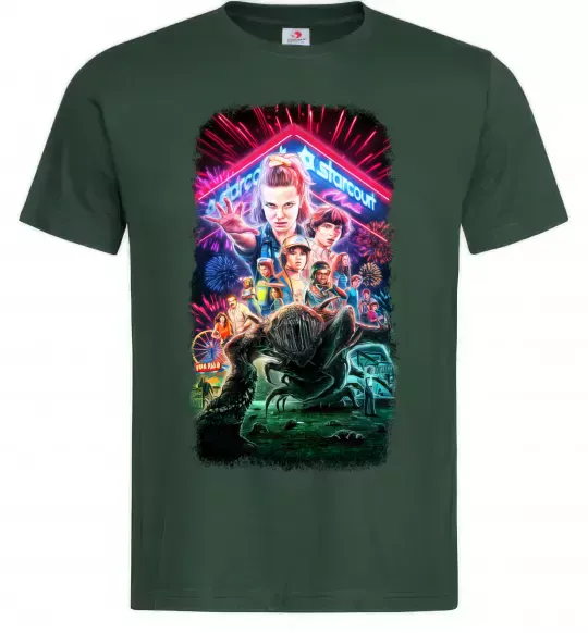 Мужская футболка Stranger Things Starcourt Mall Темно-зеленый фото