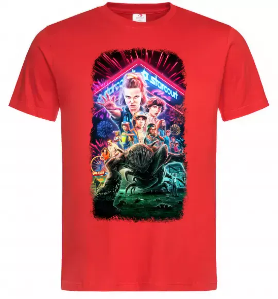 Мужская футболка Stranger Things Starcourt Mall Красный фото