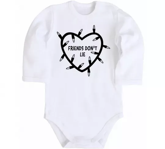 Детский боди Friends dont lie Белый фото