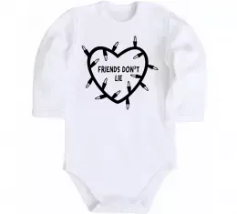 Детский боди Stranger things ABCD Белый фото