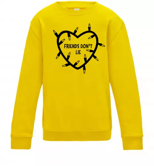Дитячий світшот Friends dont lie Сонячно жовтий фото