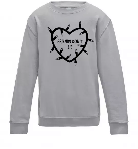 Дитячий світшот Friends dont lie Сірий меланж фото