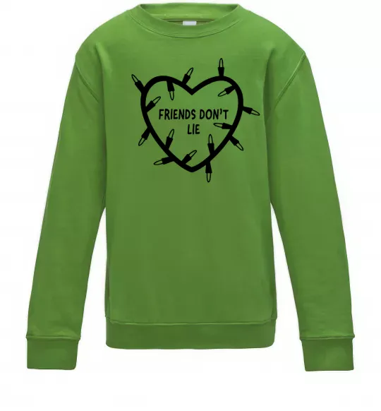 Дитячий світшот Friends dont lie Лаймовий фото