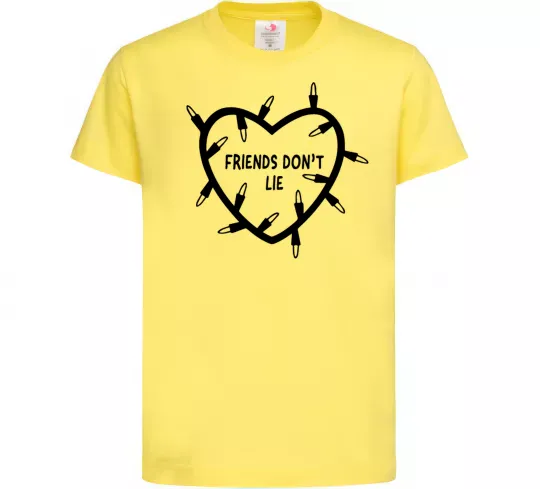 Детская футболка Friends dont lie Лимонный фото