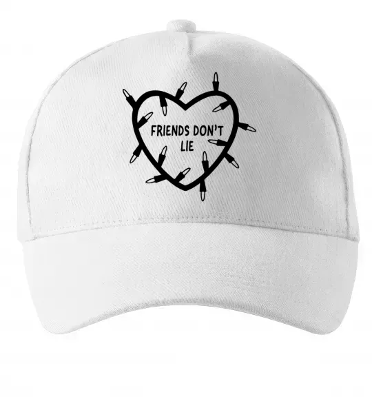 Кепка Friends dont lie Белый фото