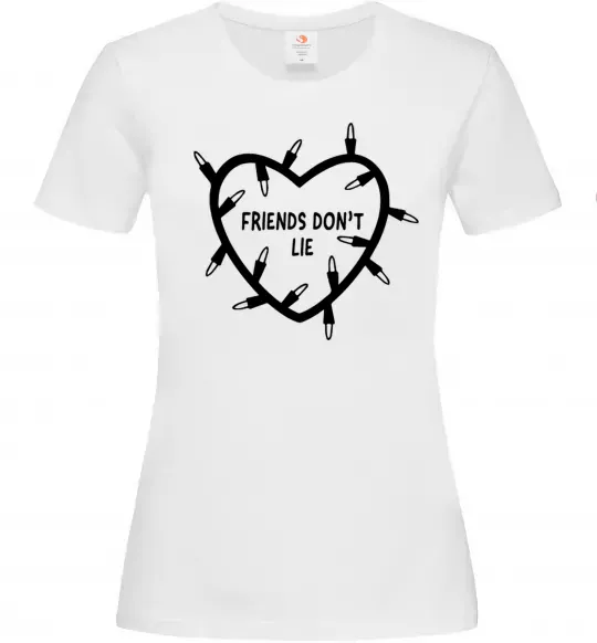Женская футболка Friends dont lie Белый фото