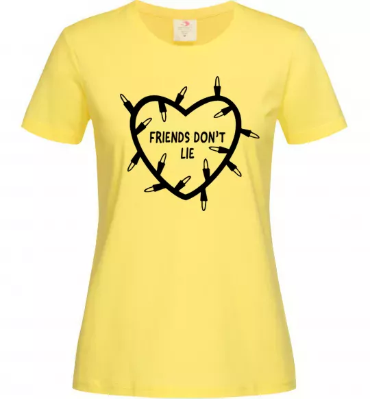 Женская футболка Friends dont lie Лимонный фото