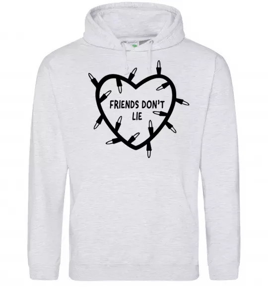 Чоловіча толстовка (худі) Friends dont lie Сірий меланж фото
