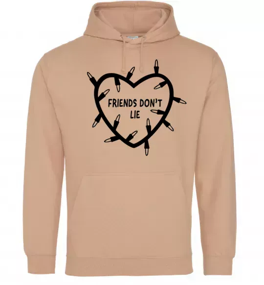 Чоловіча толстовка (худі) Friends dont lie Пісочний фото