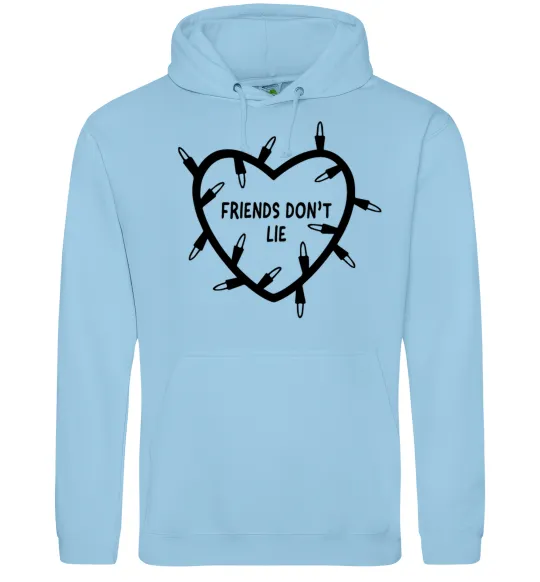 Чоловіча толстовка (худі) Friends dont lie Блакитний фото