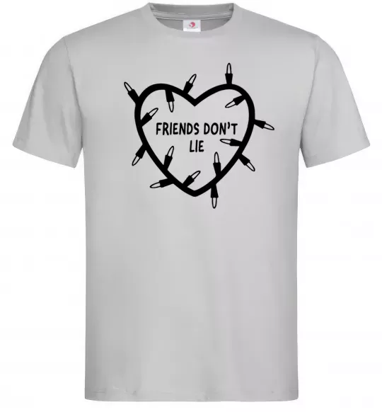 Чоловіча футболка Friends dont lie Сірий фото